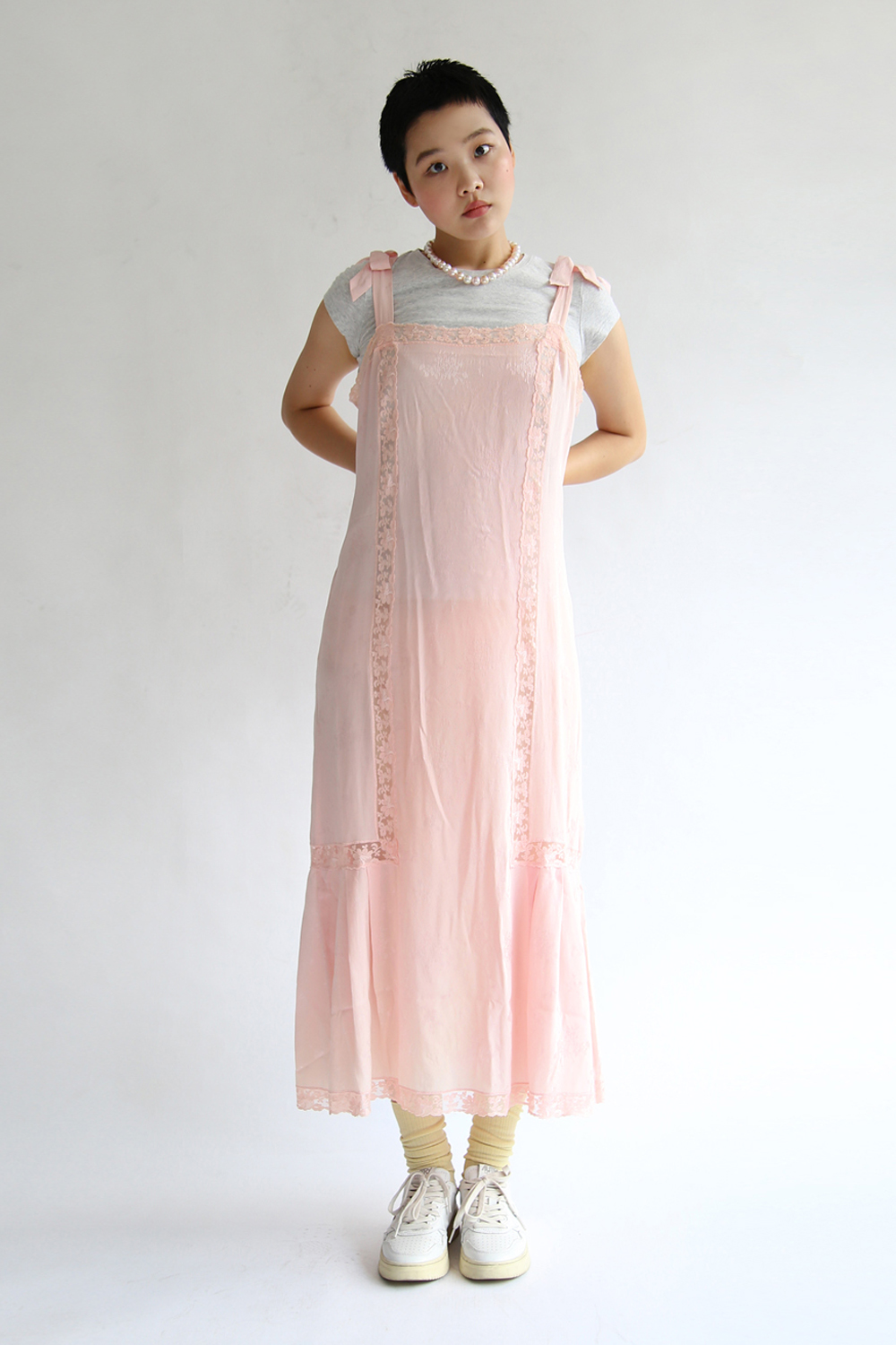 Italian jacquard silk dress