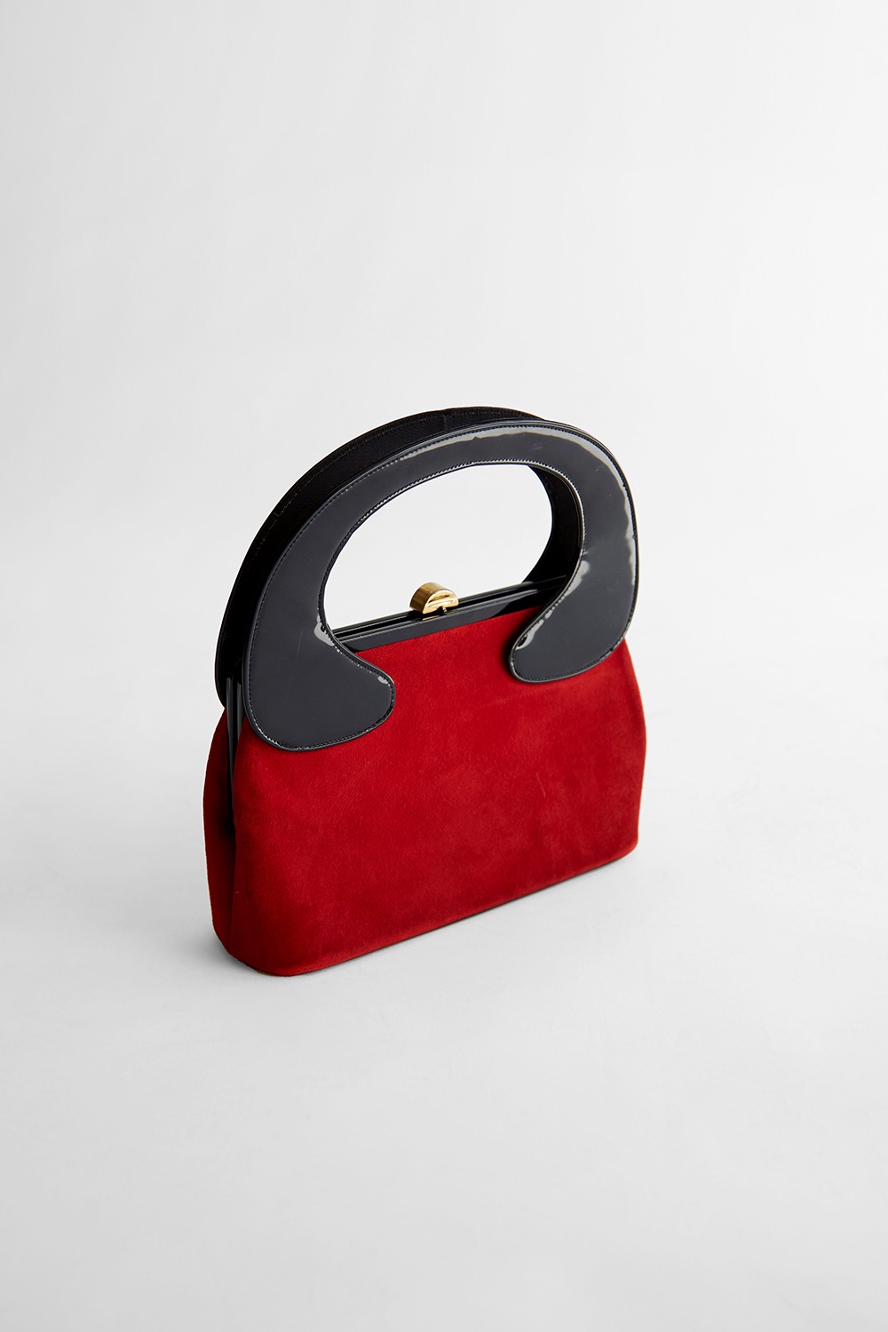 Red suede bag