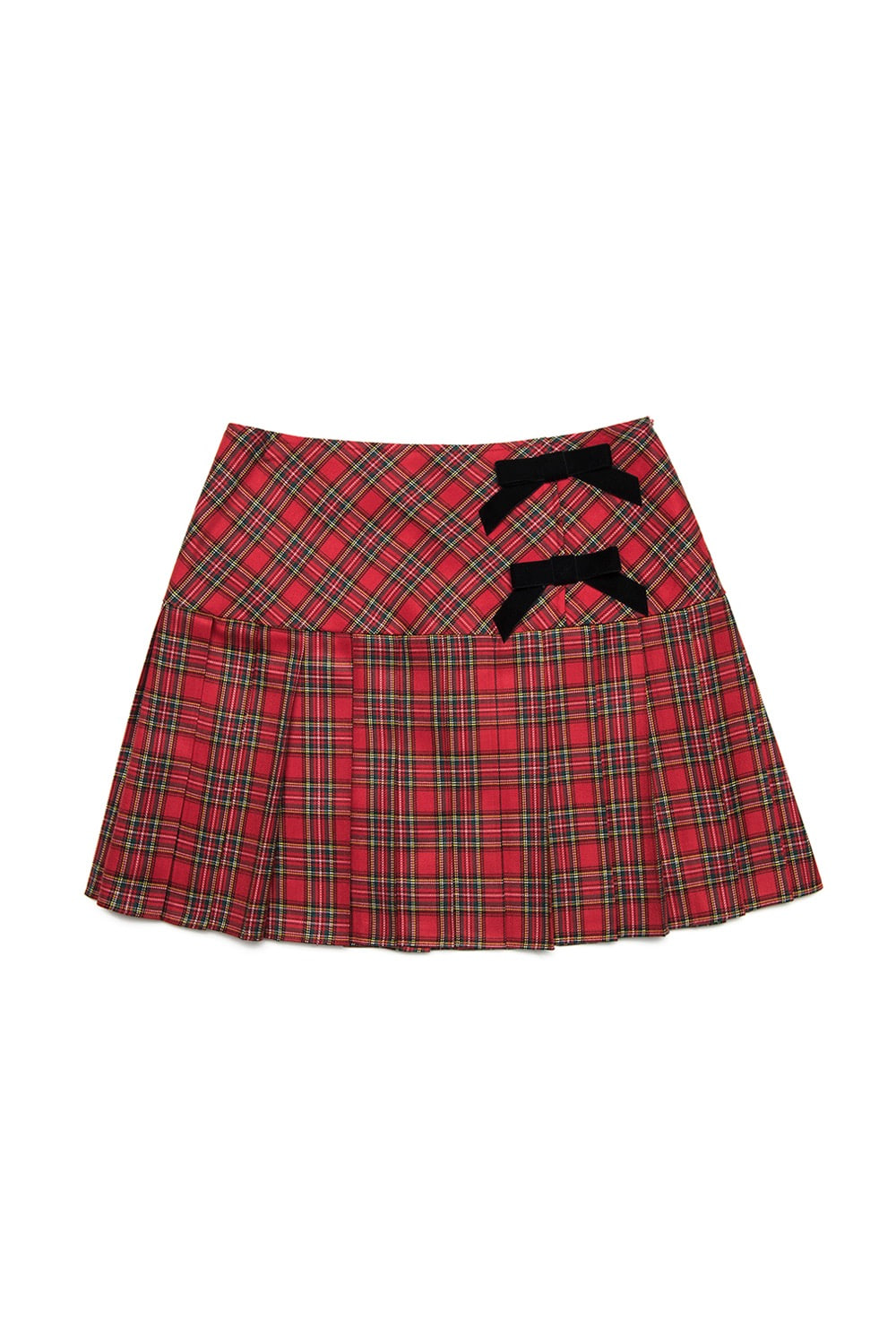Alicia check skirt(red)