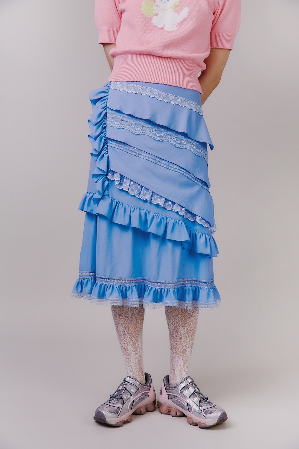 Bella Lace Skirt (Blue)